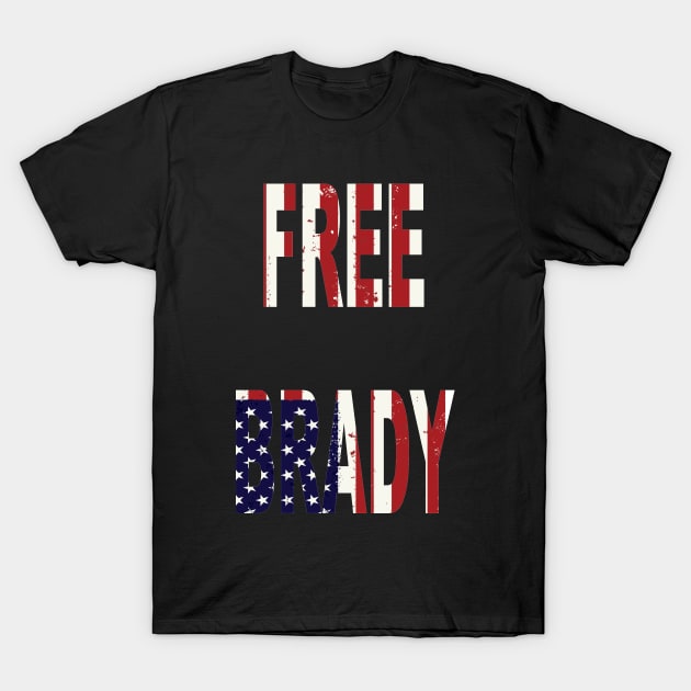 free brady american flag design T-Shirt by DESIGNBOOK